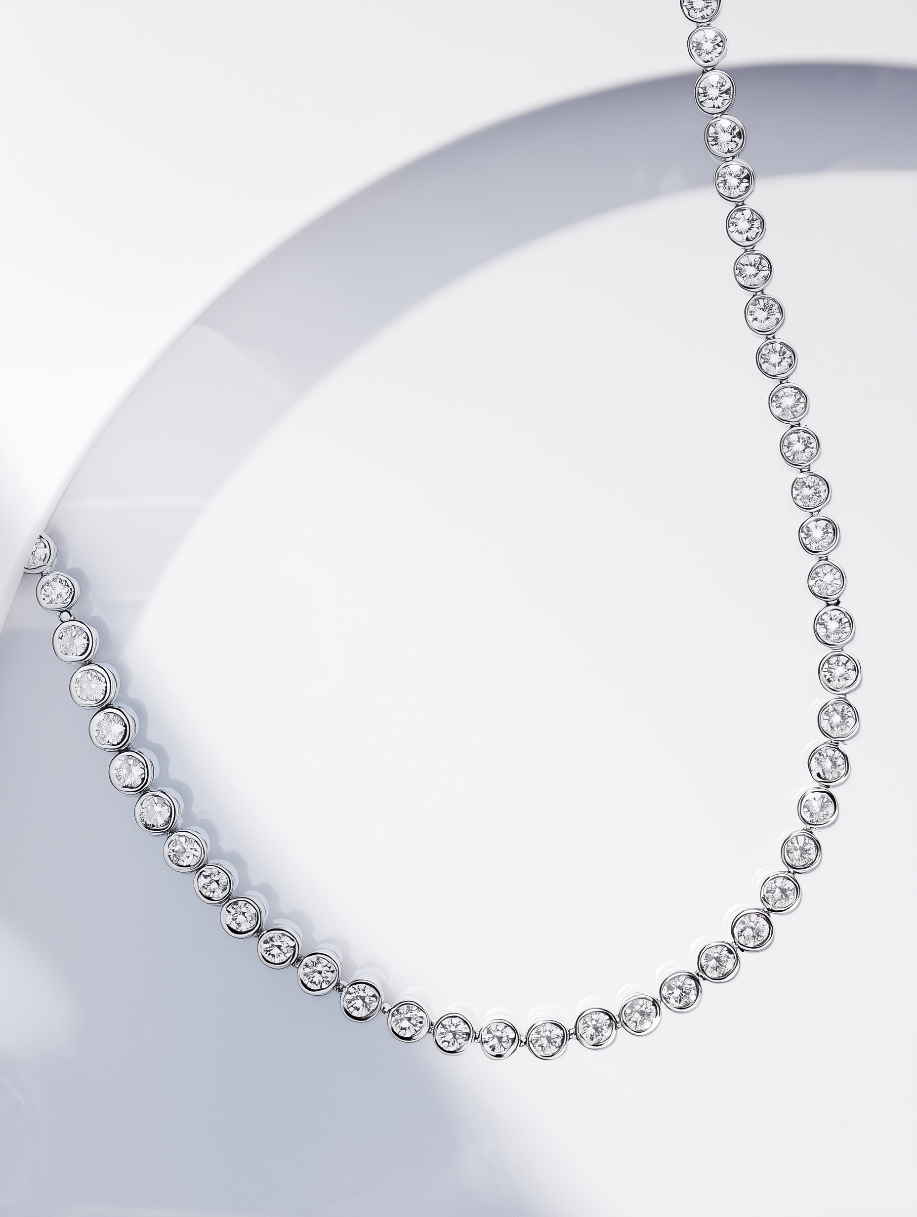 Delicate Tennis Necklace | Bezel Set