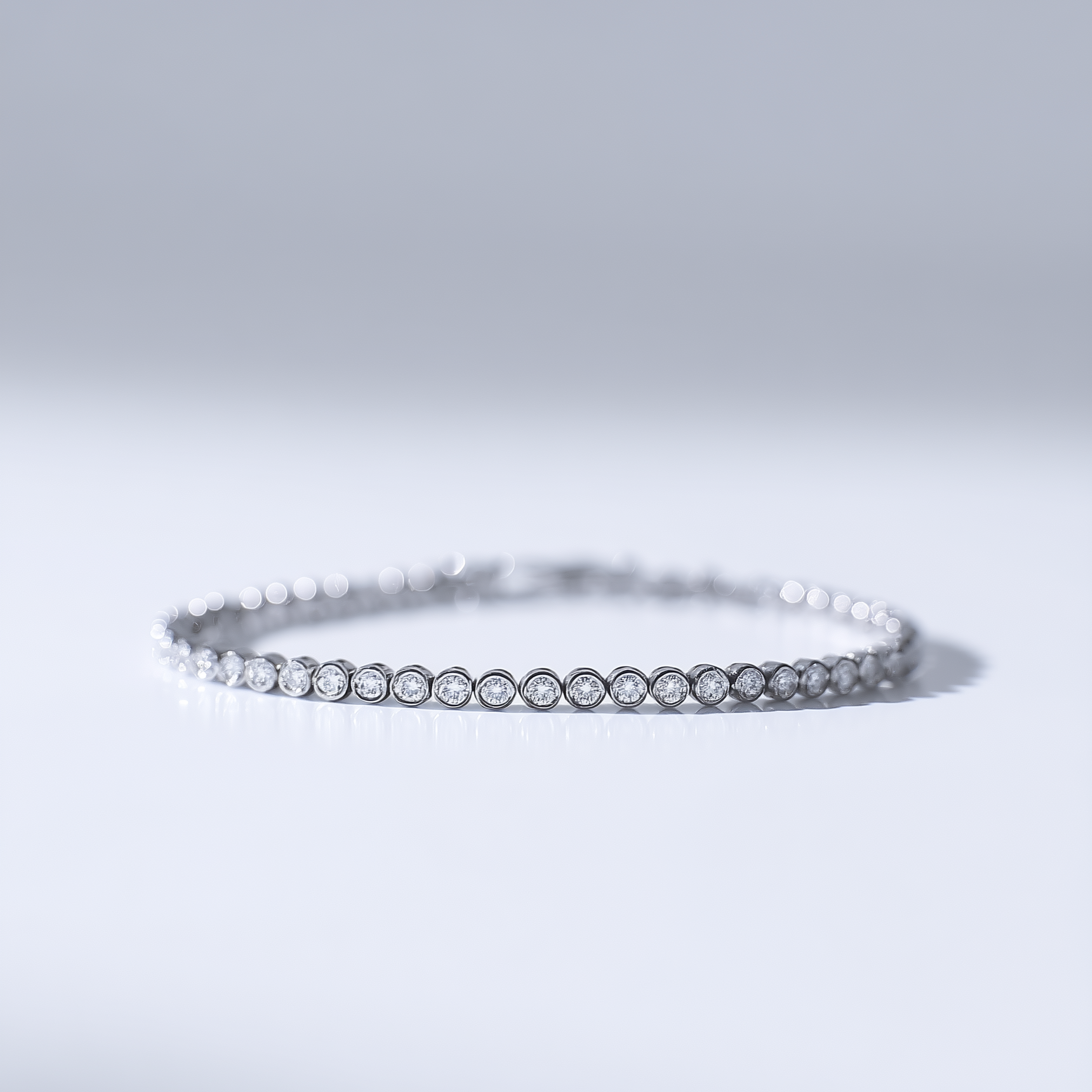 Delicate Tennis Bracelet | Bezel Set