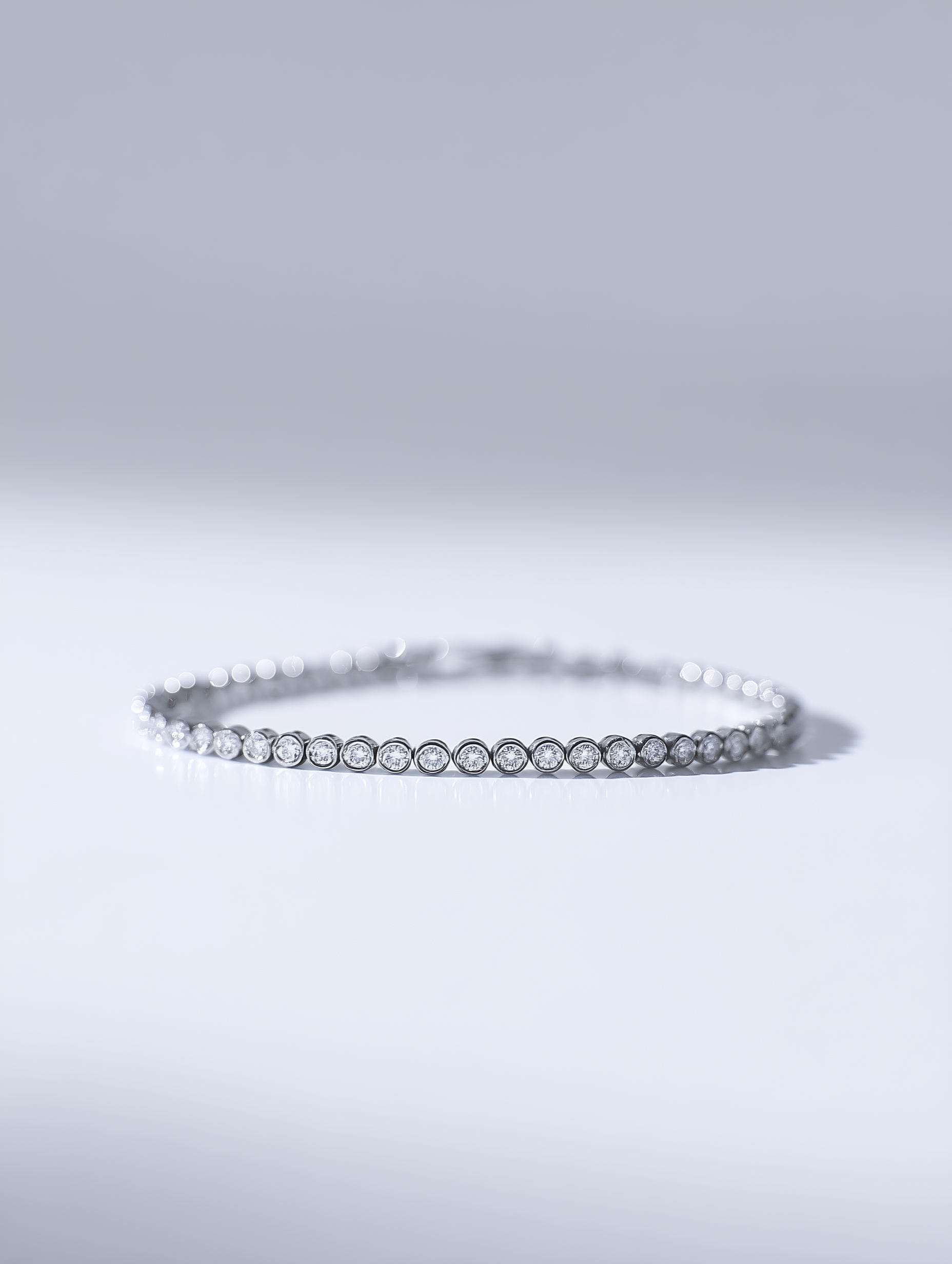 Delicate Tennis Bracelet | Bezel Set