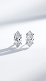 Bold Marquise Diamond Stud Earrings | DEF VS