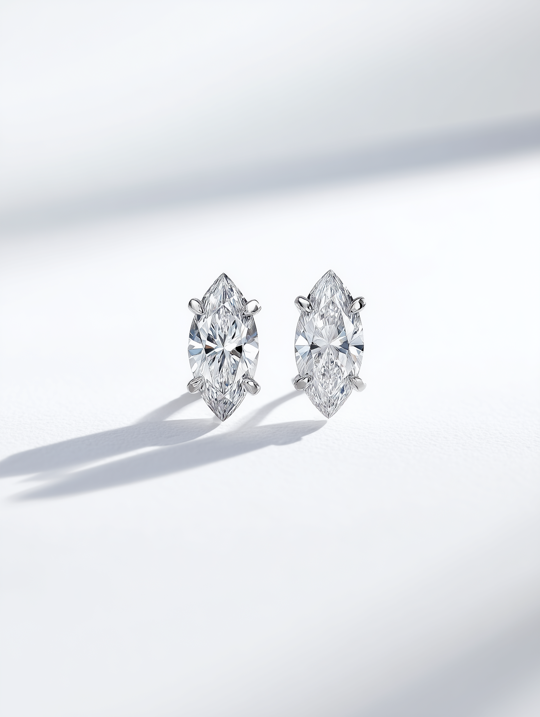 Bold Marquise Diamond Stud Earrings | DEF VS
