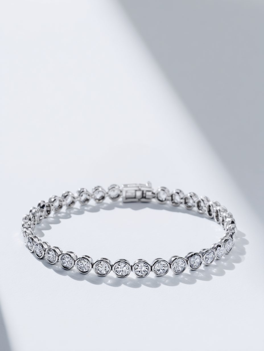 Grand Tennis Bracelet | Bezel Set