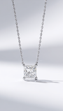Princess Cut Diamond Pendant Necklace | DEF VS