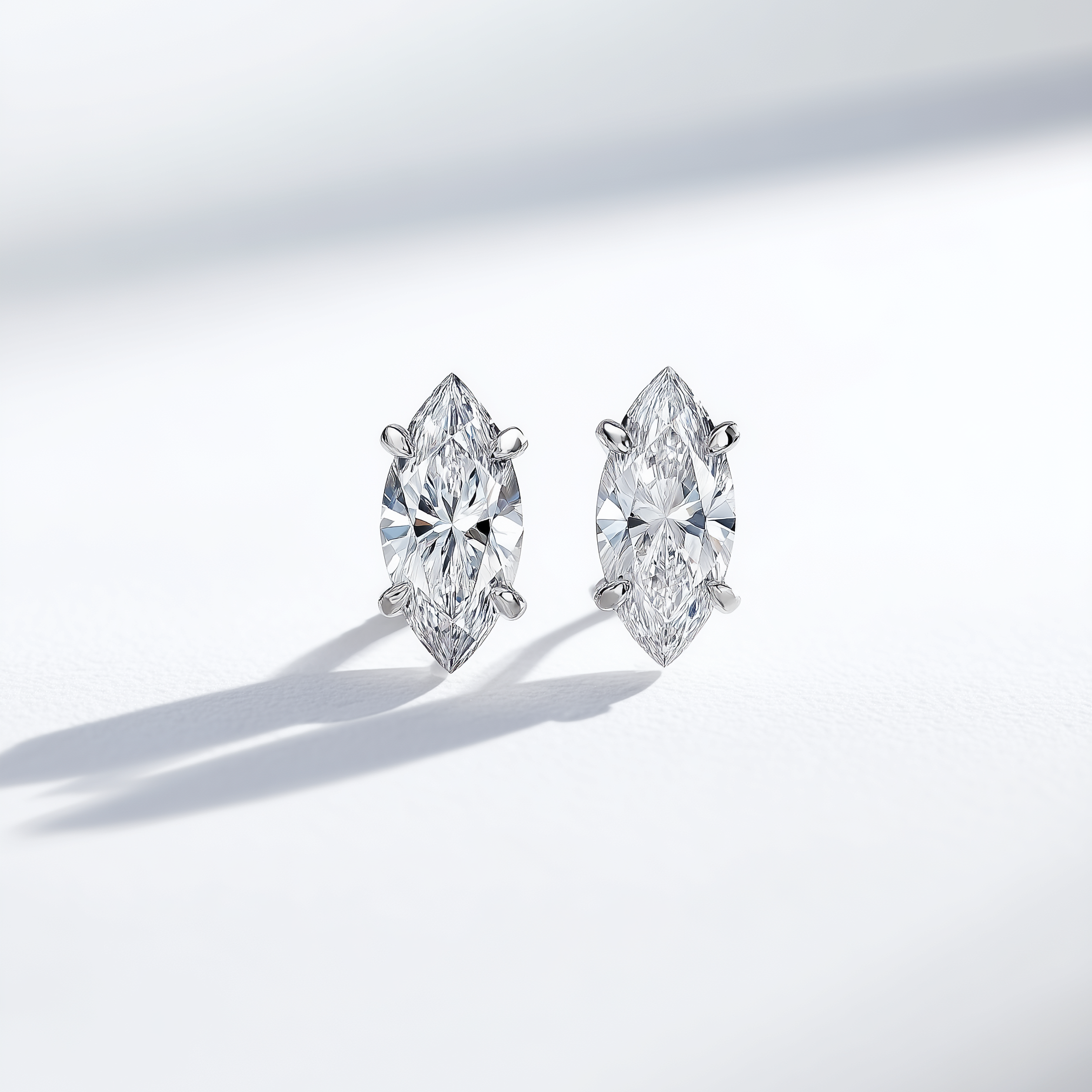 Bold Marquise Diamond Stud Earrings | DEF VS