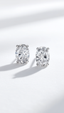 Oval Diamond Stud Earrings | DEF VS