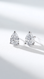 Pear Diamond Stud Earrings | DEF VS