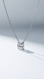 Oval Diamond Pendant Necklace | DEF VS